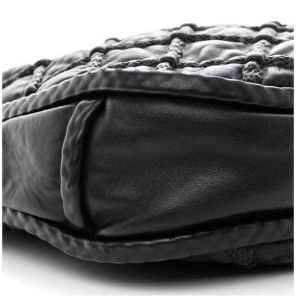 CHANEL Large Quilted Lambskin Hobo Black - Picture 9 of 11